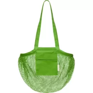 Bullet Pune Mesh Organic Cotton Tote Bag (One Size) (Green)