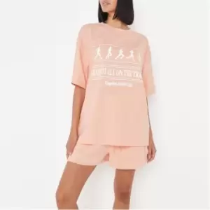 Missguided Oversized Athletics Club Graphic T Shirt - Orange