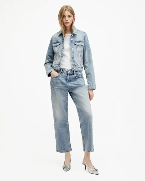 AllSaints Ida Cropped Straight Denim Jeans