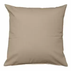 Latte Linen Look Cushion Cover - 45 x 45cm - Latte - Latte - Homescapes