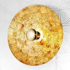 14kolarz - LUNA 24 Carat Gold design wall light 1 bulb Diameter 54cm Medici Gold