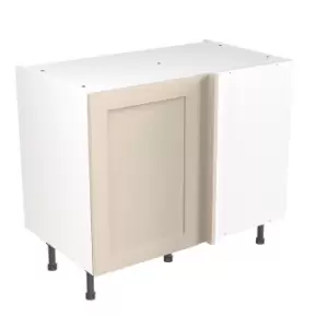 KitchenKIT Shaker 100cm Blind Corner Base Unit - Matt Cashmere