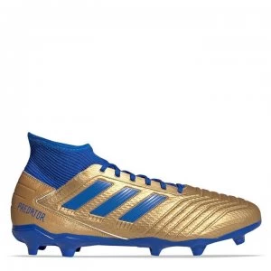 adidas Predator 19.3 Firm Ground Football Boots - Gold/Blue/White