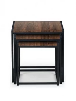 Julian Bowen Tribeca Nest Of 3 Tables In Walnut