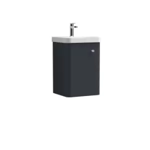 Nuie Core 400 Wall Hung 1-door Unit & Basin - Satin Anthracite