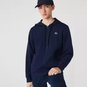 Mens Lacoste SPORT Mesh Panels Hoodie Size 5 - L Navy Blue