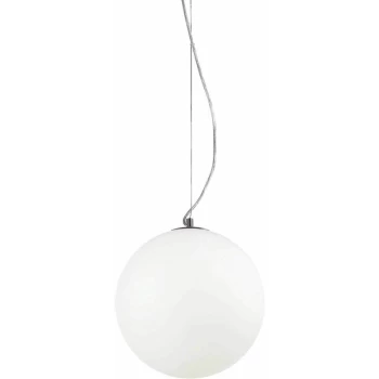 Ideal Lux Lighting - Ideal Lux Mapa Bianco - 1 Light Medium Globe Ceiling Pendant White, E27