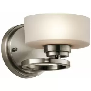 Loops - Wall Light Aluminium Concentric Rings Oval Globe Shade Classic Pewter LED G9 40W