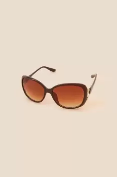 Metal Detail Wrap Sunglasses