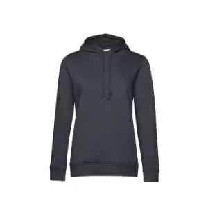 B&C Womens/Ladies Organic Hoodie (M) (Asphalt)