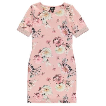 Firetrap Bodycon All Over Print Dress Girls - Pink Floral