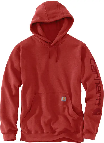 Carhartt Midweight Sleeve Logo Hoodie, red, Size XL