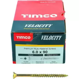 Timco Multi Purpose Countersunk Velocity Screw - 6.0 x 90 (100 pack)