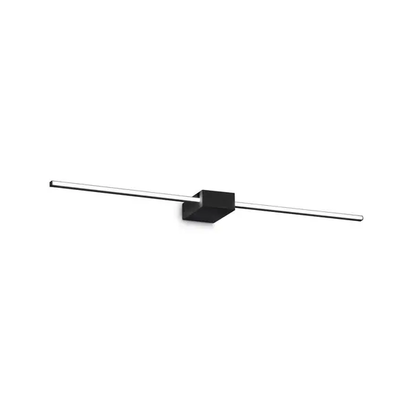 Theo 2 Light Integrated LED Wall Lamp Black 900Lm 3000K