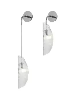 Wall Light, 1 x G9, Polished Chrome, Clear Glass