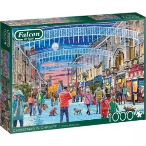 Jumbo Falcon de luxe, Christmas in Cardiff 1000 Piece Jigsaw Puzzle