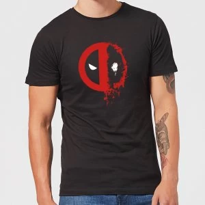 Marvel Deadpool Split Splat Logo T-Shirt - Black - 5XL