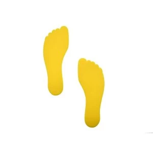 Foot Floor Marker (Pack of 6) - Yellow