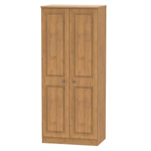 Robert Dyas Loxley Ready Assembled 2-Door Wardrobe -Oak