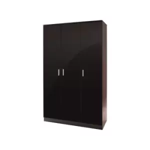 Ottawa Three Door Wardrobe Black