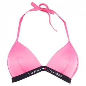 Tommy Bodywear Fixed Triangle Bikini Top - Shocking Pink