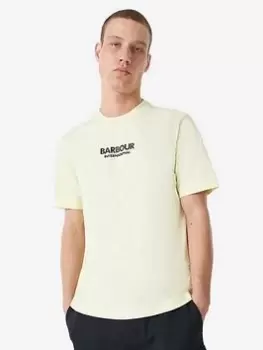 Barbour International Formula Chest Logo T-Shirt - Yellow, Yellow, Size L, Men