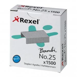 Bambi NO.25 4MM Staples (Box 1500) - Outer Carton of 20