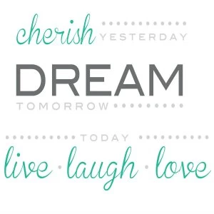 Fine Decor Fine Decor Cherish Yesterday - Dream Tomorrow Wall Quote