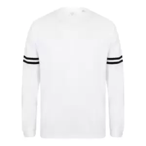 Skinnifit Unisex Adults Drop Shoulder SF Logo Sweatshirt (M) (White)