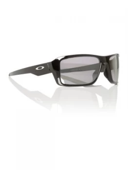 Oakley Polished Black OO9380 DOUBLE EDGE rectangle sunglasses Black