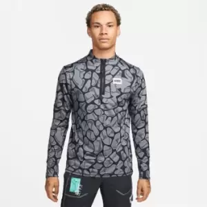 Nike Dri-FIT UV Element D.Y.E. Mens 1/2-Zip Running Top - Grey