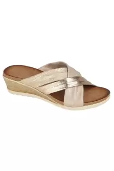 Anella Crossover Wedge Sandals