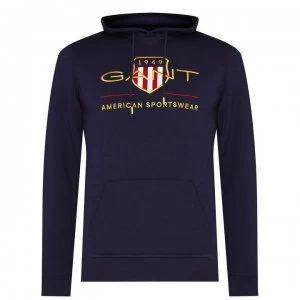 Gant Gant Arch Shield Over The Head Hoodie - Navy 433