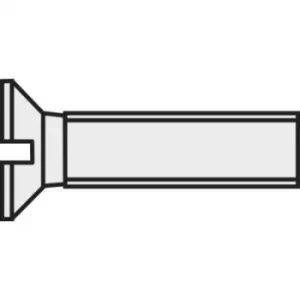 TOOLCRAFT 839945 Countersunk screws M2 16mm Slot DIN 963 Plastic, Polyamide 10 pc(s)