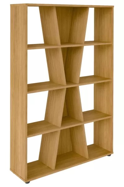 Seconique Naples Medium Bookcase - Oak Effect