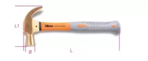 Beta Tools 1375BA/PL Spark-Proof Ball Pein & Claw Hammer 680g 013750800