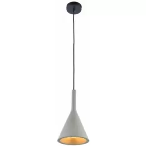 Loops - Ceiling Pendant Light Grey Concrete & Matt Black 25W E14 Dimmable