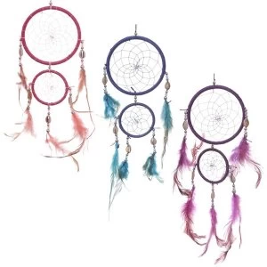 Decorative Feather and Bead Dreamcatcher 37cm (1 Random Supplied)