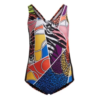 adidas Rich Mnisi Swimsuit (Plus Size) Womens - True Orange / Black