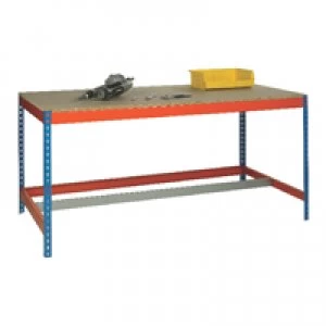 Slingsby Blue and Orange Workbench With Lower Bar L1800xW900xD900mm 378941