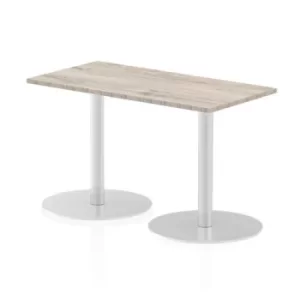 Italia Poseur Table Rectangle 1200/600 Top 725 High Grey Oak