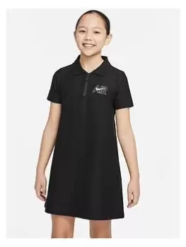 Nike Older Girls Nsw Air Dress, Black/White, Size Xs=6-8 Years, Women