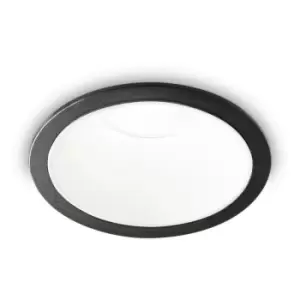 Ideal Lux Game Round Recessed Downlight Black White 3000K