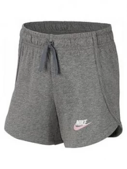 Nike Girls Jersey Short - Grey/Pink Size M 10-12 Years, Women