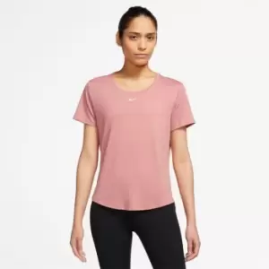 Nike Dri-FIT One Womens Standard Fit Short-Sleeve Top - Red