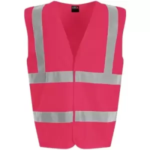 PRO RTX High Visibility Unisex Waistcoat (M) (Pink) - Pink