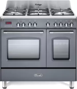 DeLonghi DVTR 906-DF/SLATE 90cm Dual Fuel Range Cooker