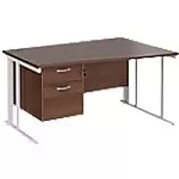 Dams International Wave Desk MCM14WRP2WHW 1,400 x 725 x 800 - 990 mm