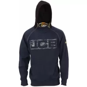 JCB - Horton Hoodie Navy/Black Work Hooded Jumper - Large