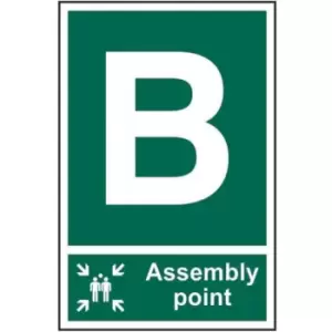 Fire Assembly Point B Self Adhesive Sign - 200 x 300mm